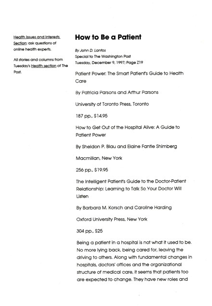 Washington Post review page 1